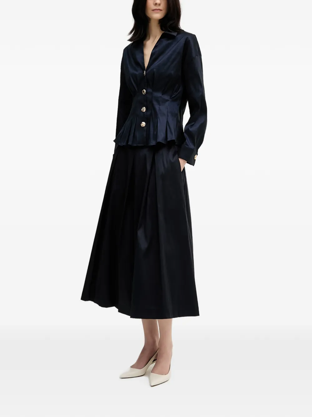 Joseph Ribkoff Blouse met knopen en plooien Blauw