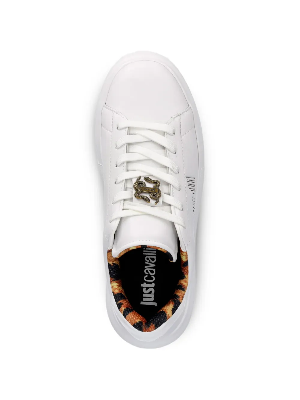 Just Cavalli logo-plaque sneakers Wit
