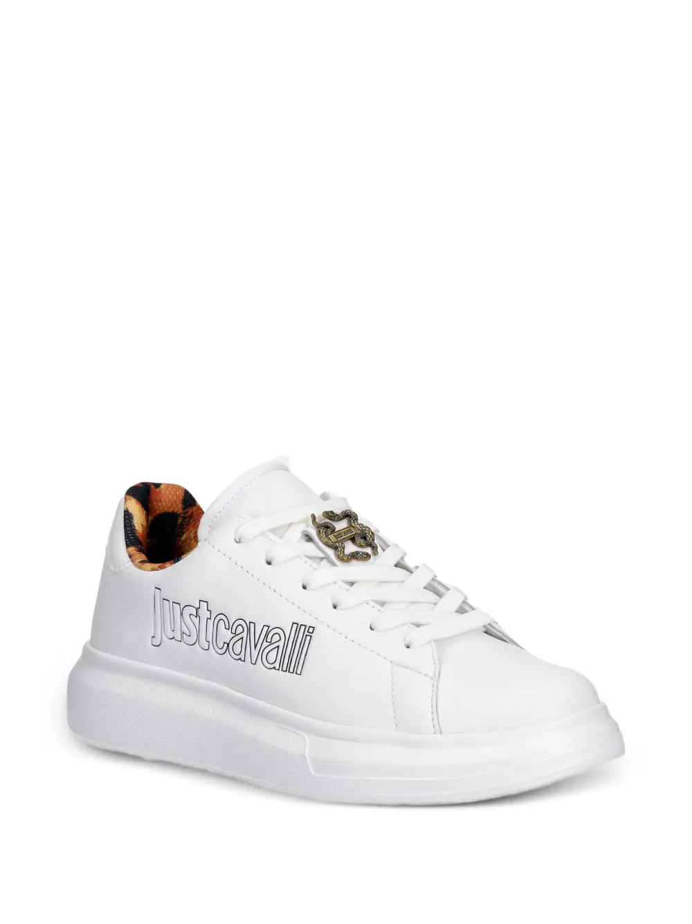 Just Cavalli logo-plaque sneakers Wit