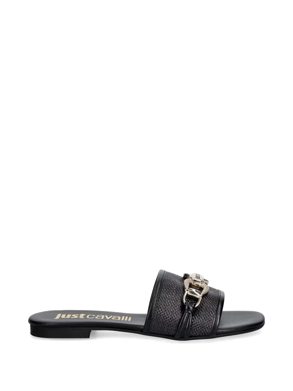 Just Cavalli chain-link woven sandals Zwart