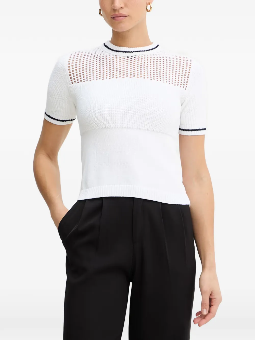 Iceberg T-Shirt mit Kontrastdetails - Weiß