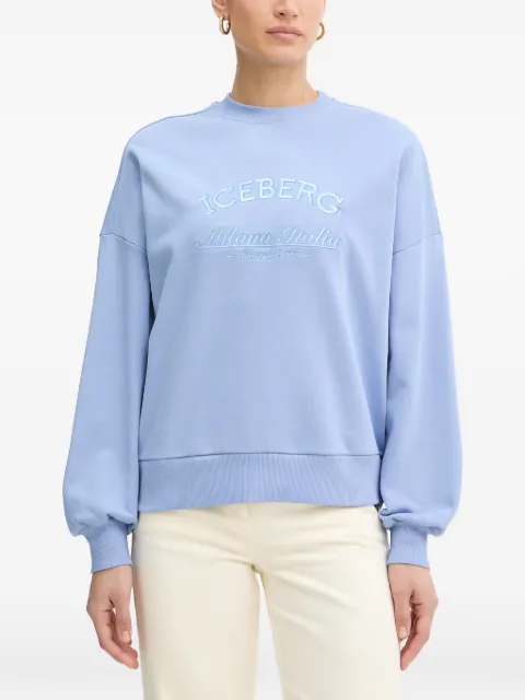 Iceberg logo-embroidered dropped-shoulder sweater