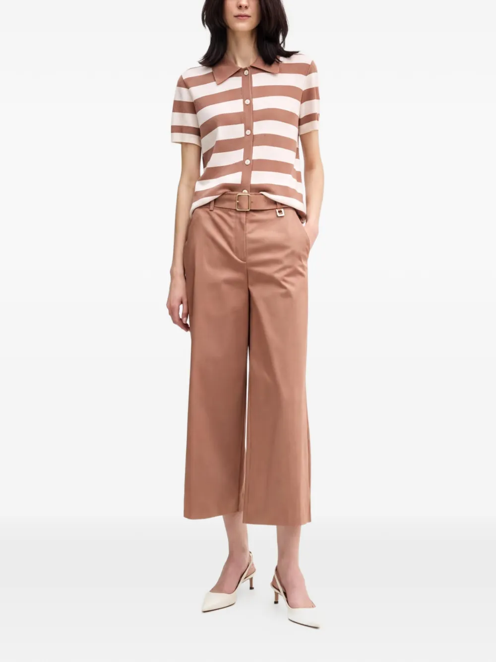 Joop! Broek met ceintuur Oranje