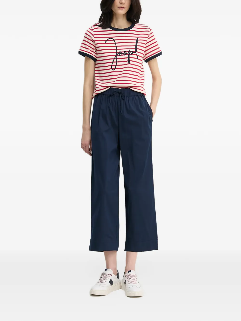Joop! Trinity gestreept T-shirt Rood