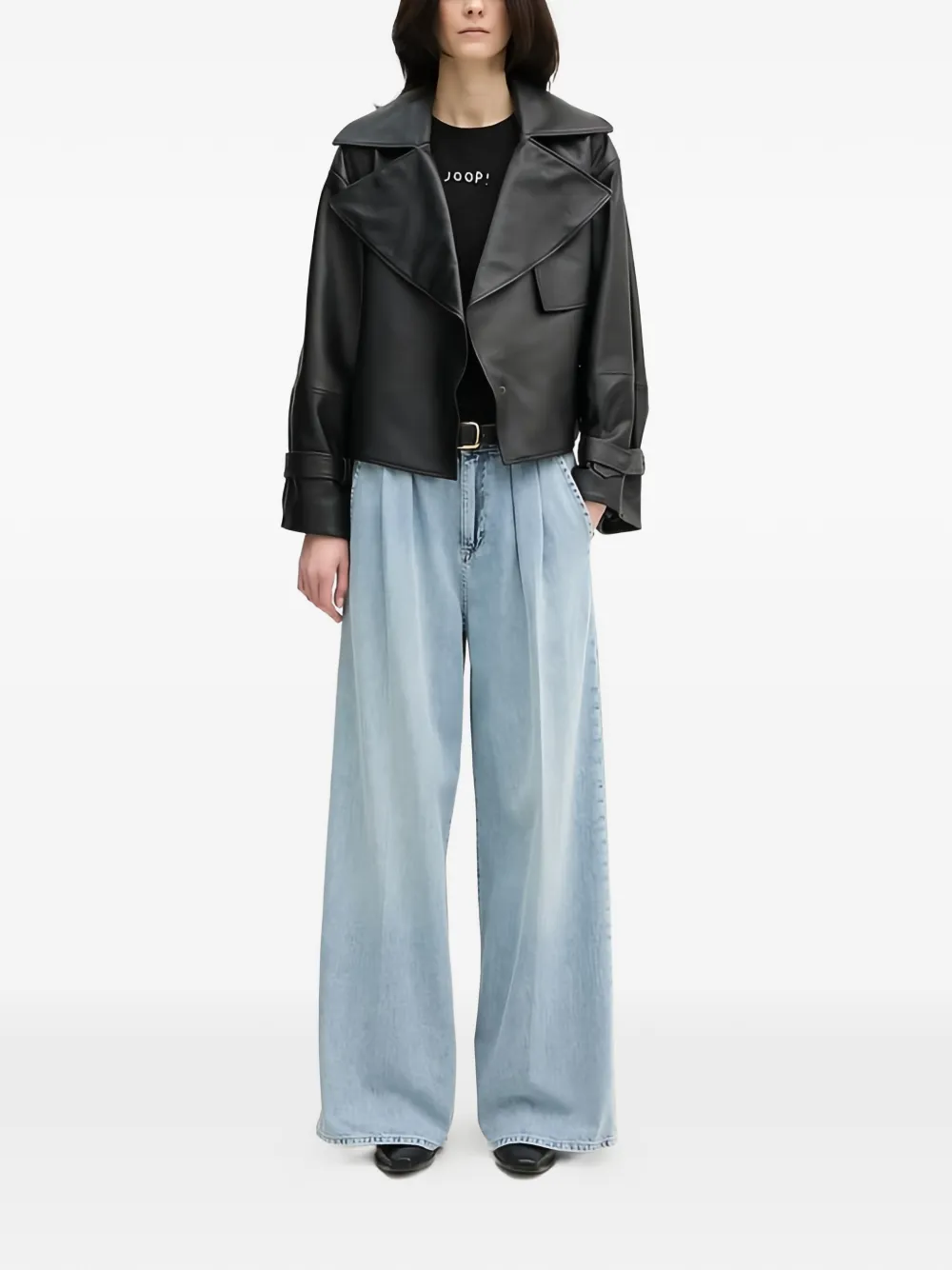 Joop! Jeans met wijde pijpen Blauw