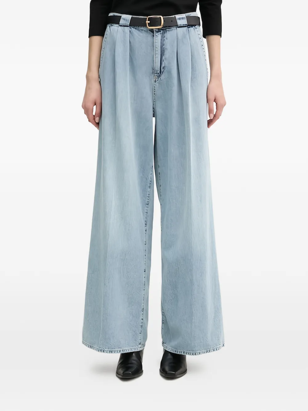 Joop! pleated wide-leg jeans - Blu