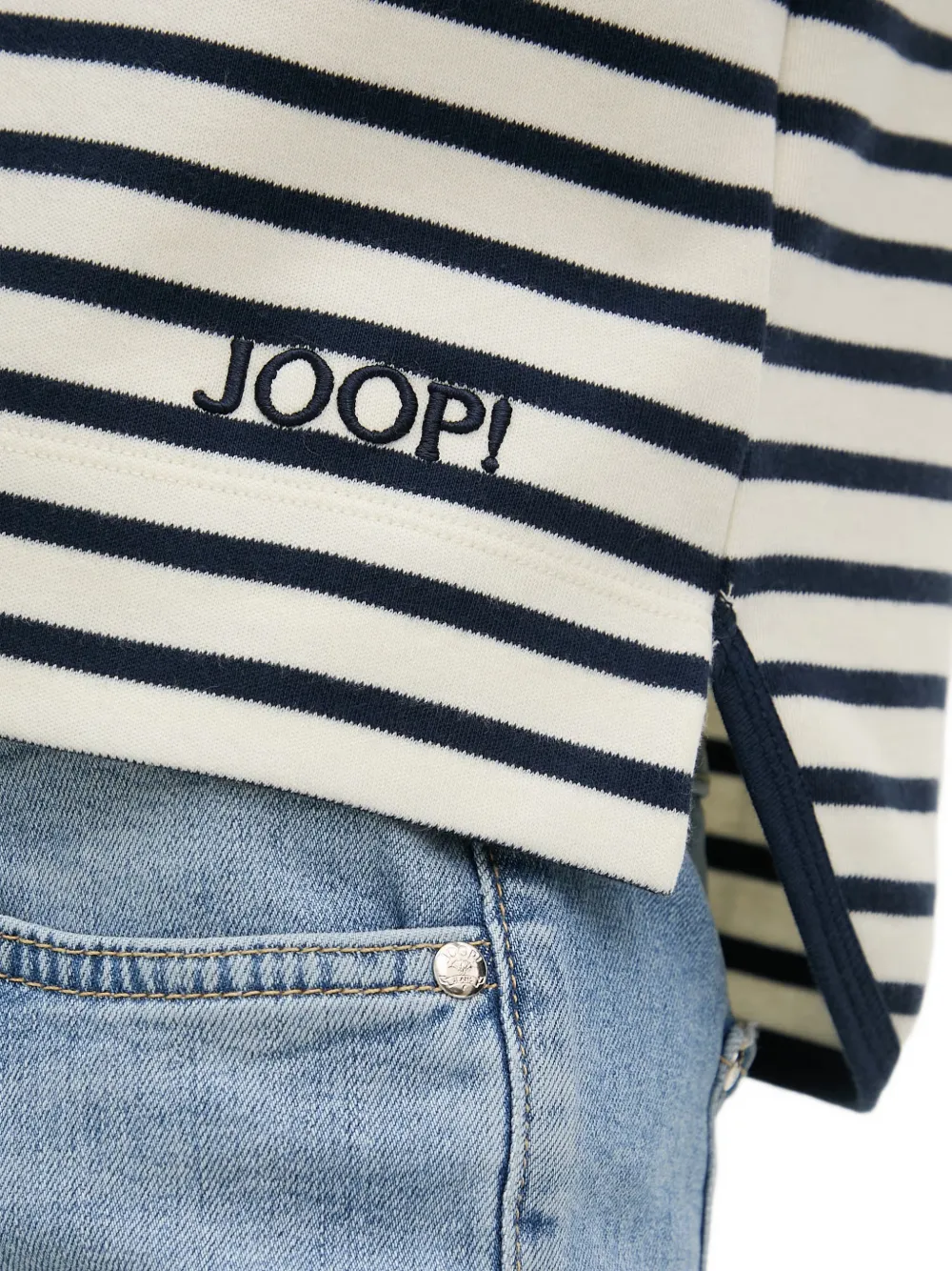 Joop! Tricia gestreept T-shirt Wit