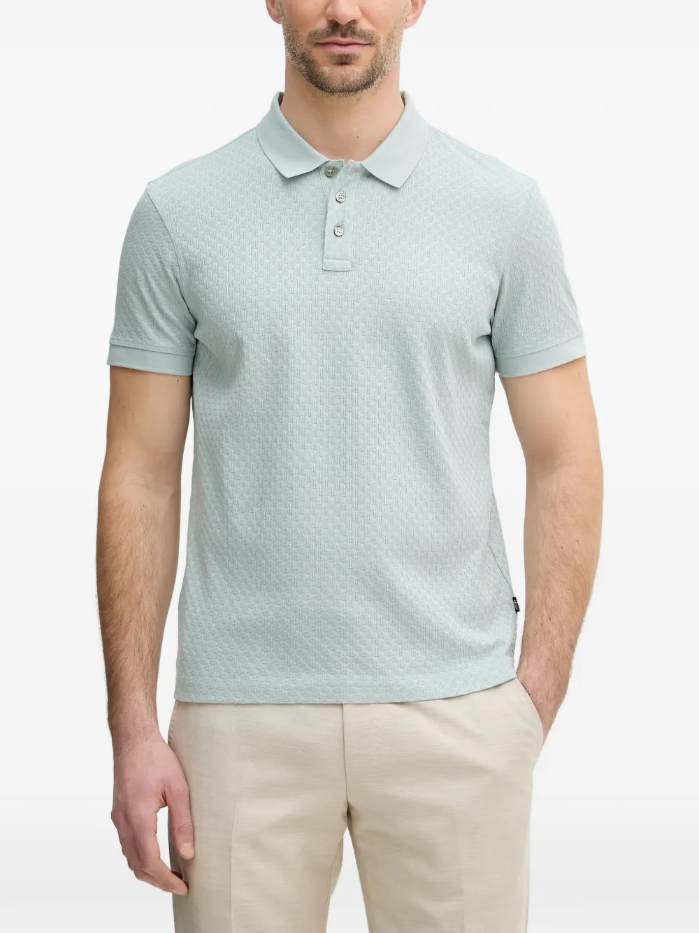 Joop! textured short-sleeve polo shirt - Bleu Joop! textured short-sleeve polo shirt - Bleu