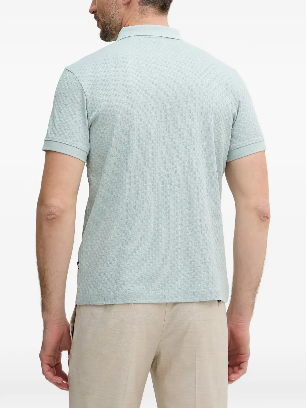 Joop! Poloshirt met textuur Blauw
