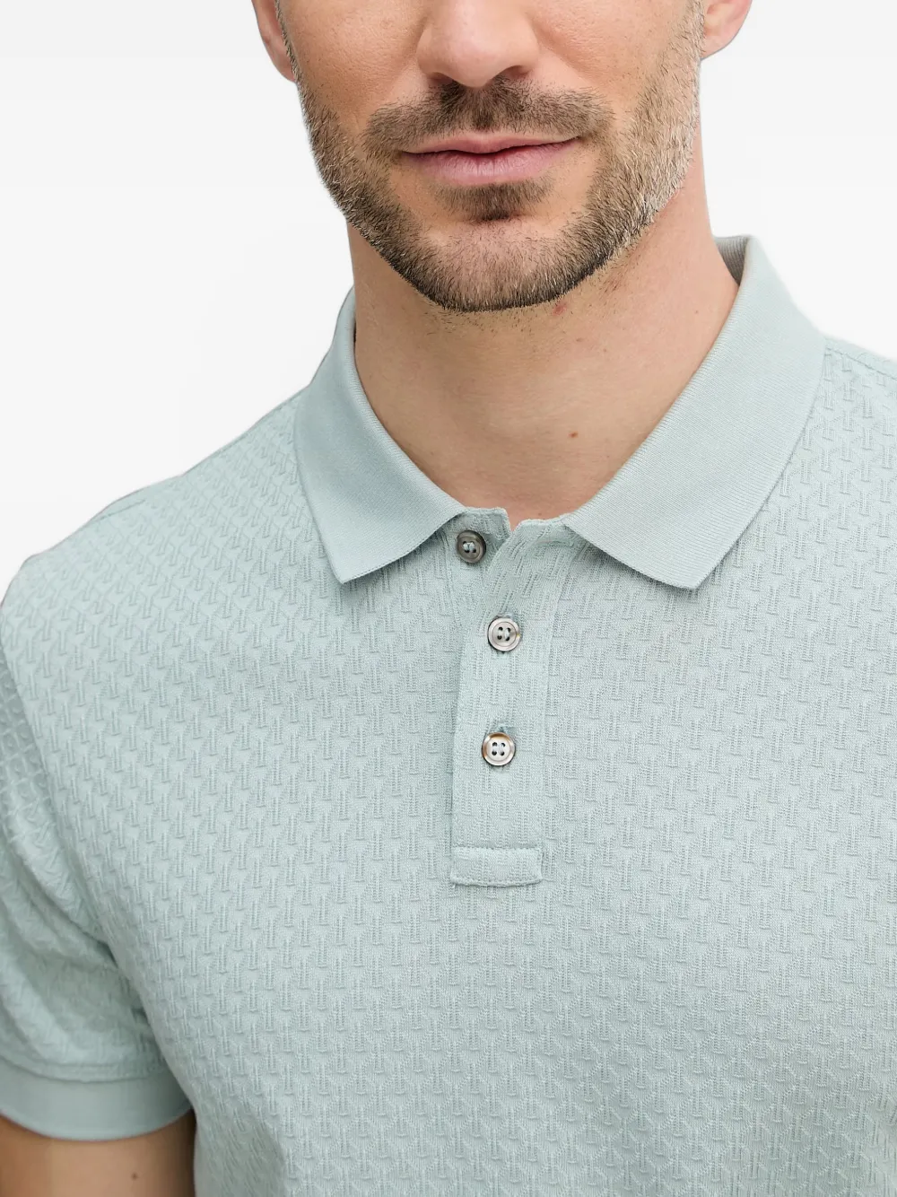 Joop! Poloshirt met textuur Blauw