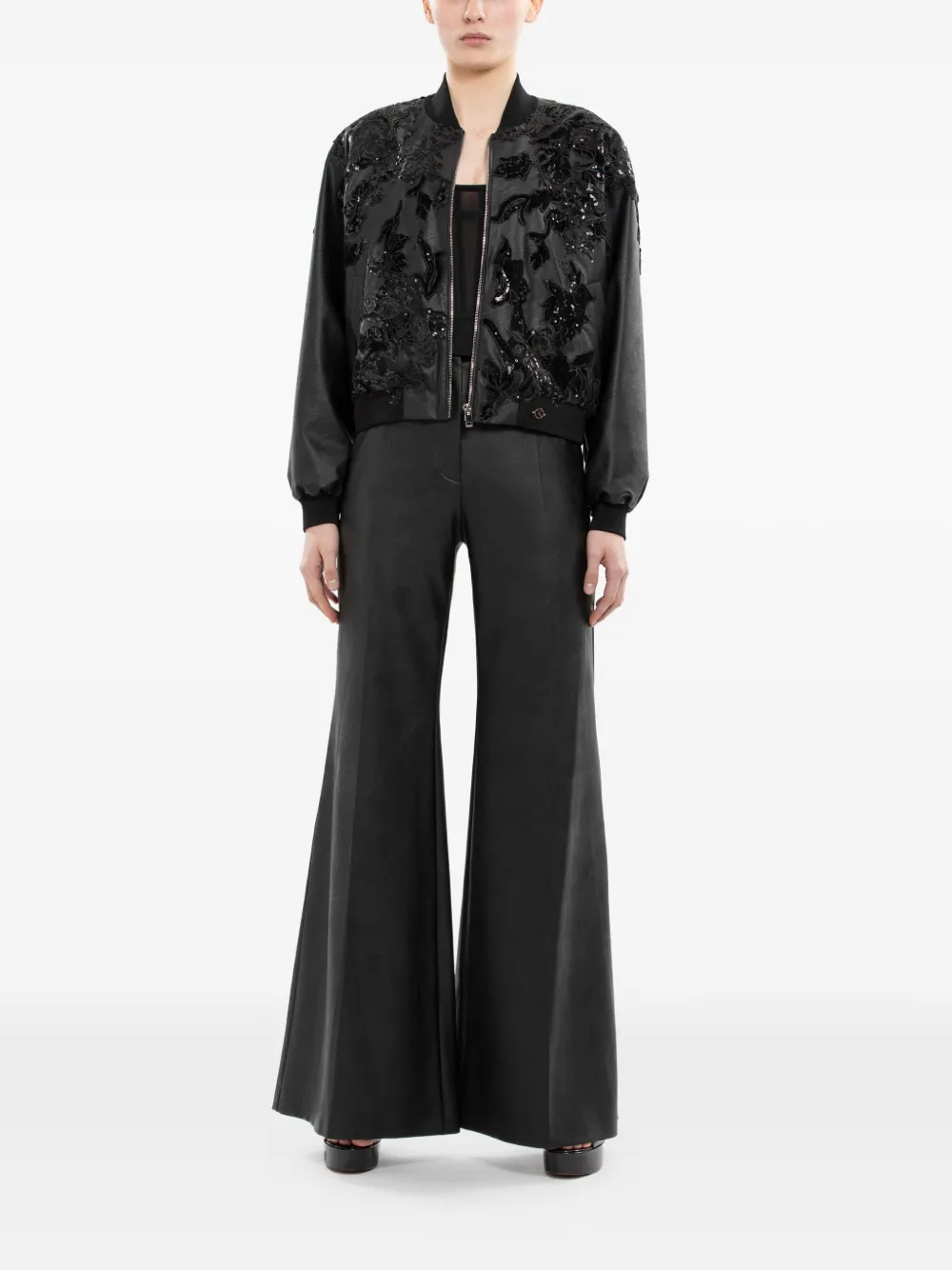 Saiid Kobeisy Flared broek Zwart