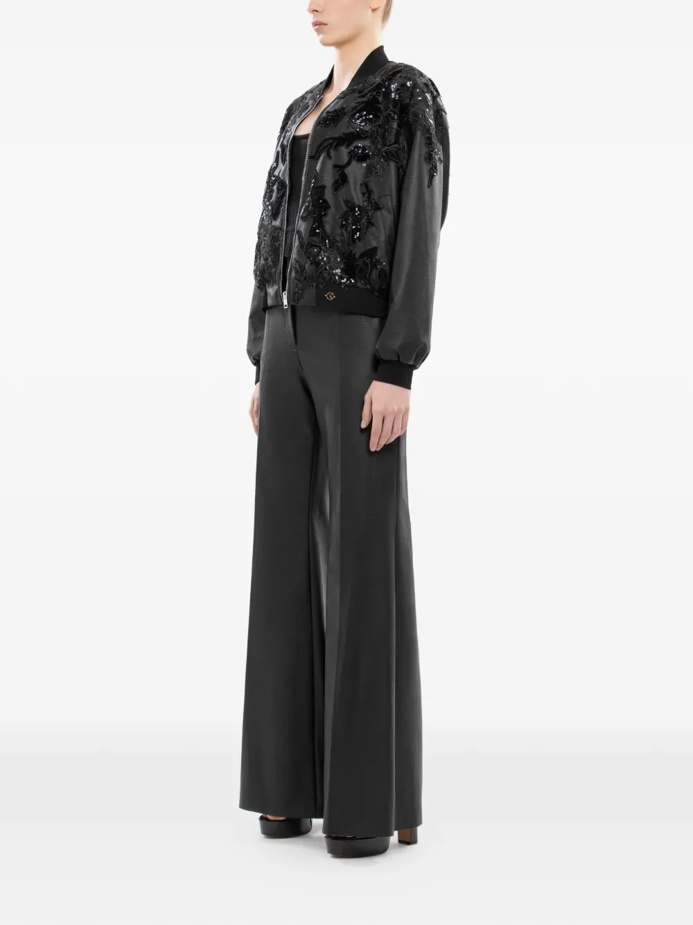Saiid Kobeisy Flared broek Zwart