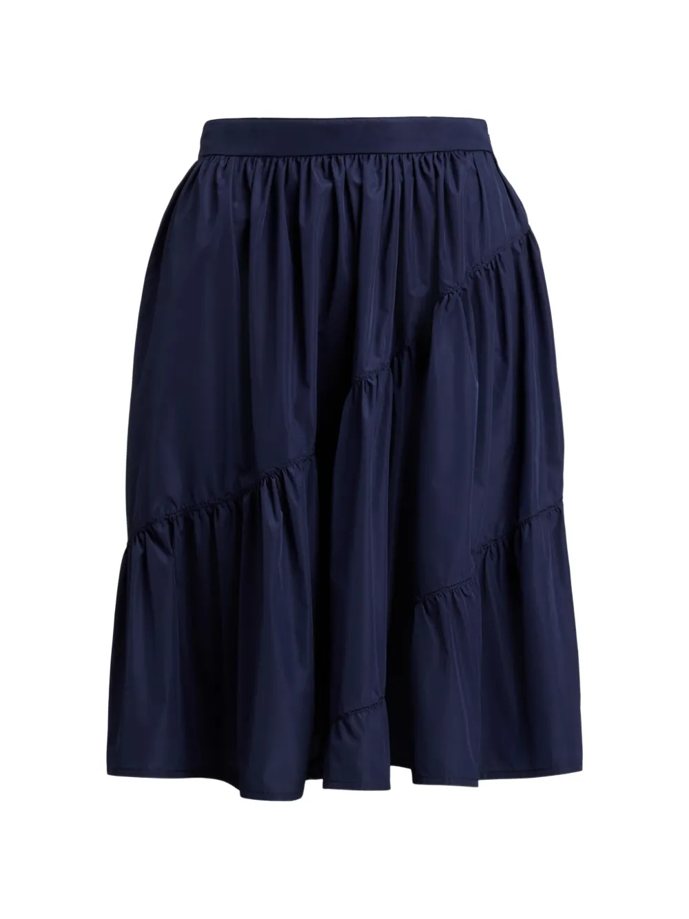 Ralph Lauren Collection Kyle diagonal-seam shirred midi skirt - Blu