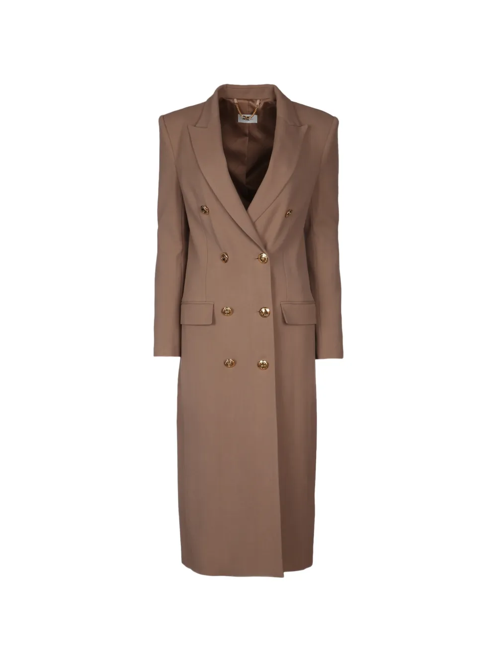 Elisabetta Franchi double-breasted buttoned coat - Braun