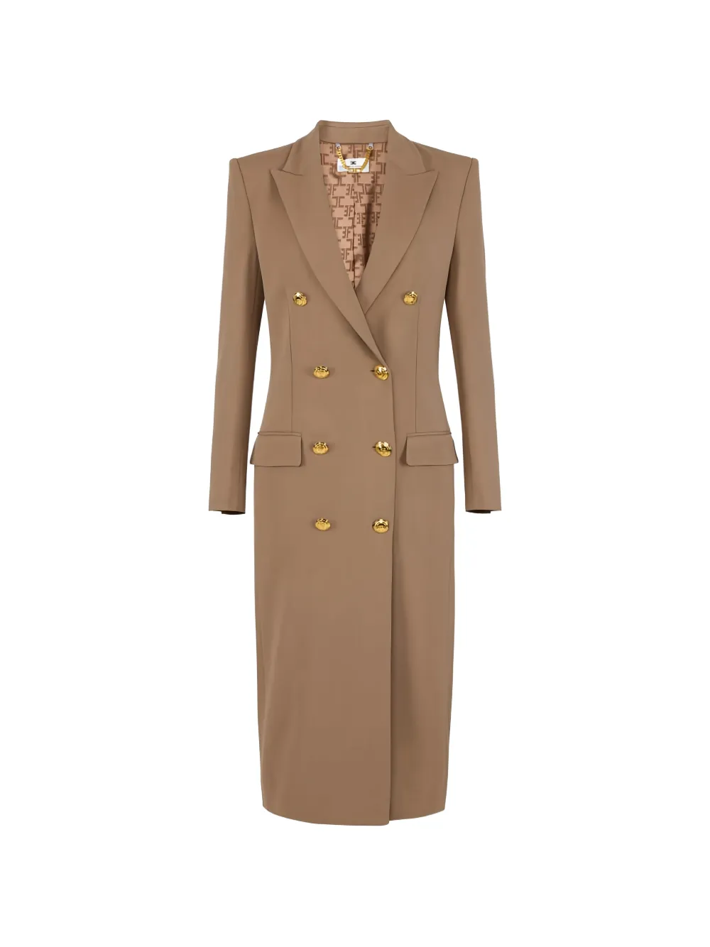 Elisabetta Franchi double-breasted buttoned coat - Braun