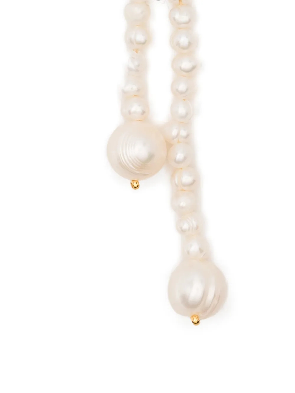  Aurelie Bidermann Mirasol Oval Drop Pearl Earrings - Gold 