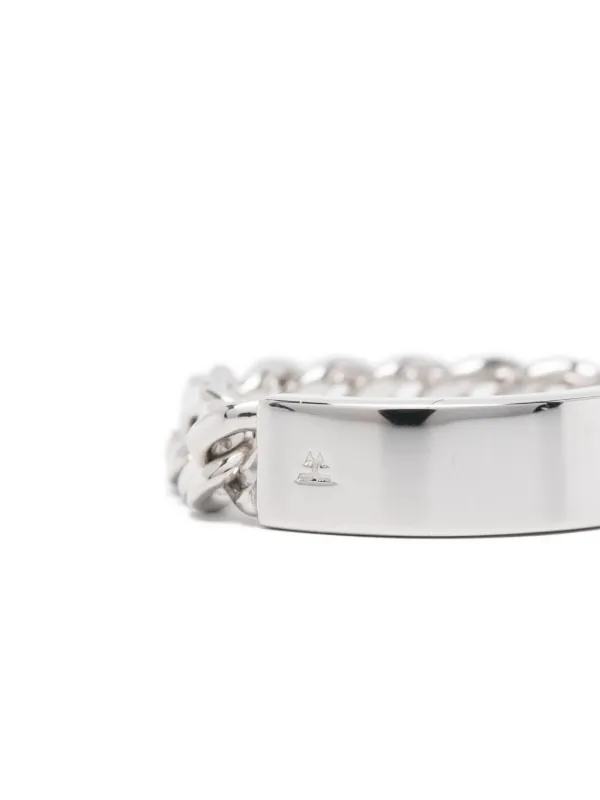 Tom Wood ID Band curb-chain Ring | Silver | FARFETCH RO