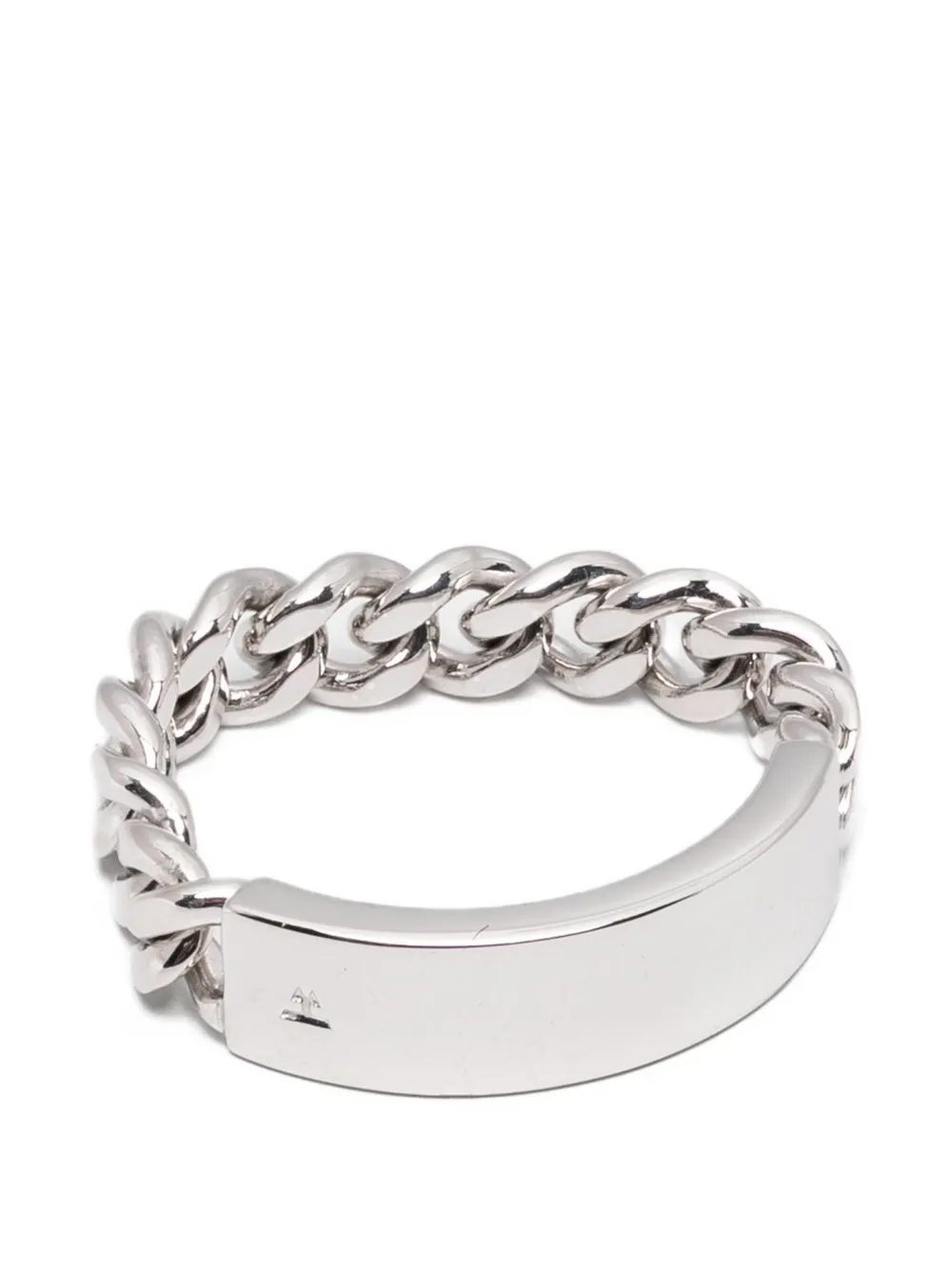 Tom Wood ID Band curb-chain ring - Argento