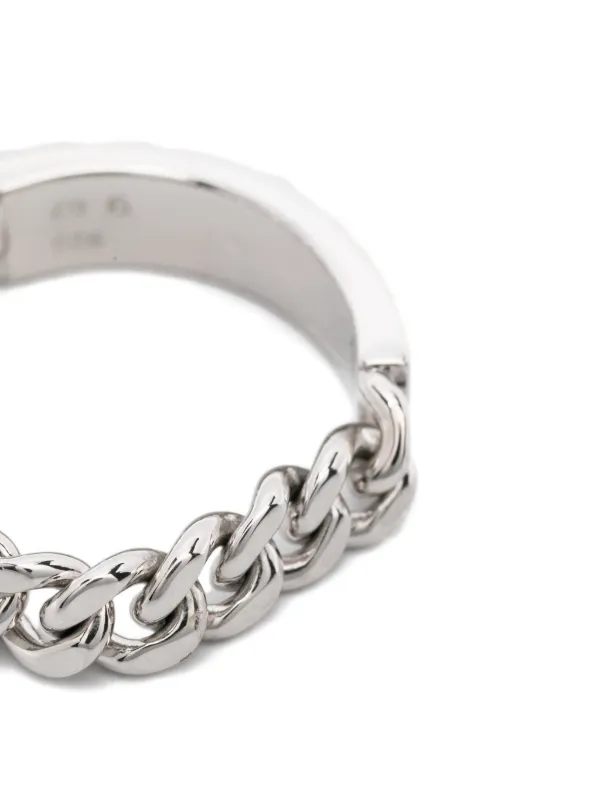Tom Wood ID Band curb-chain Ring | Silver | FARFETCH RO