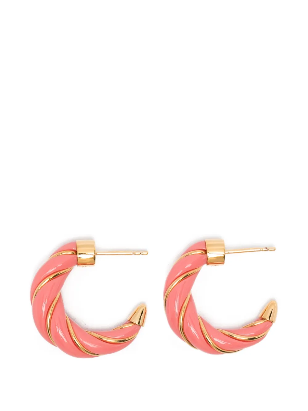 Aurelie Bidermann Diana twisted-detail earrings - Oro