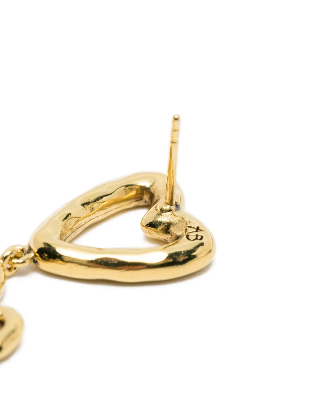  Aurelie Bidermann Sweeny Heart-detail Earrings - Gold 