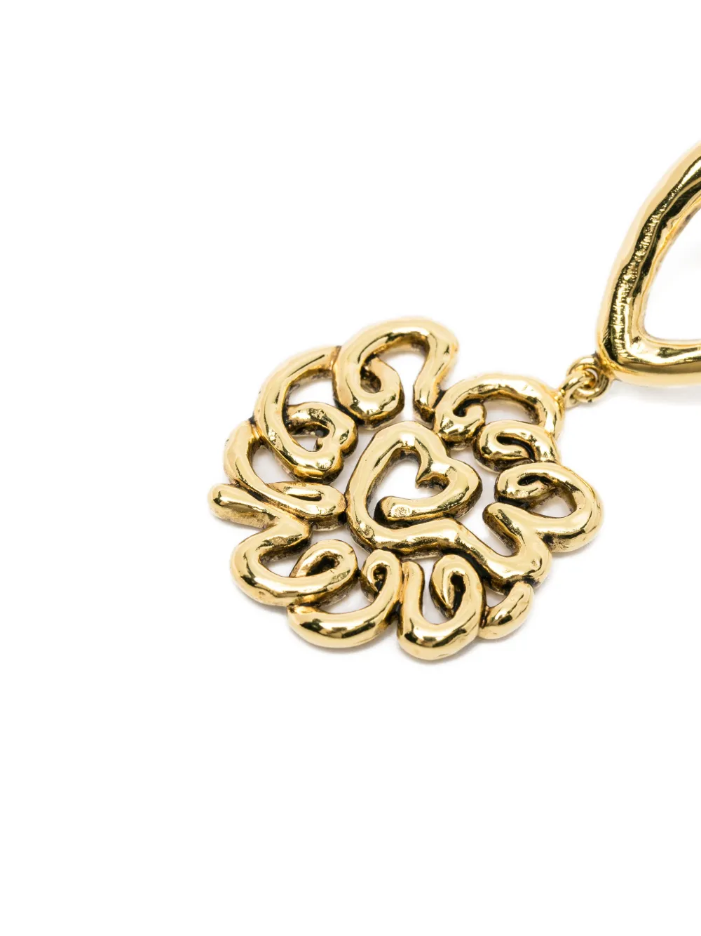  Aurelie Bidermann Sweeny Heart-detail Earrings - Gold 