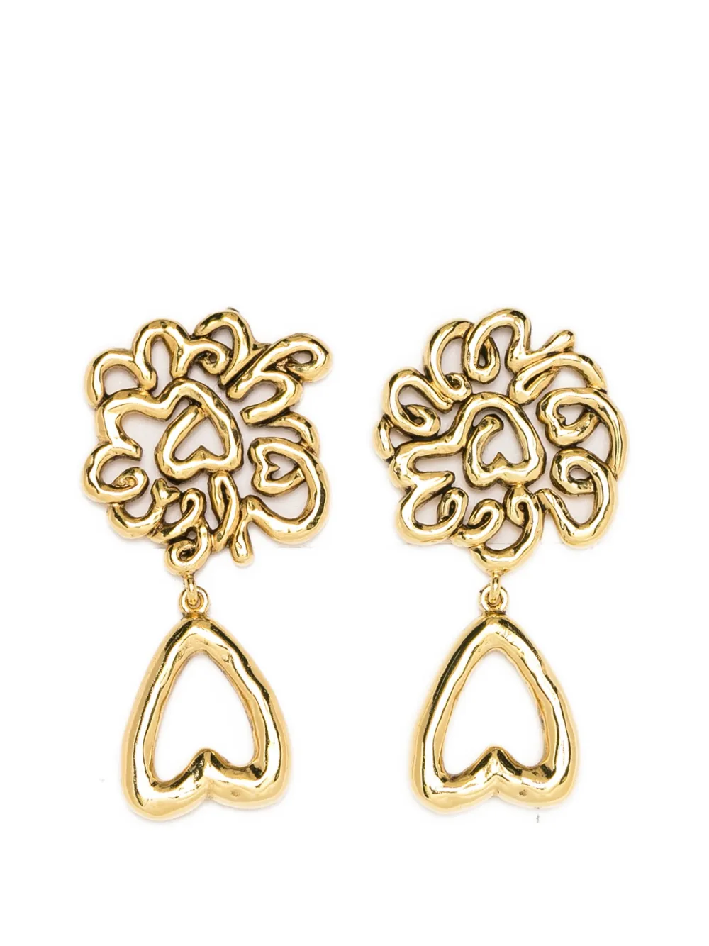 Aurelie Bidermann sweeny heart-detail earrings - Oro