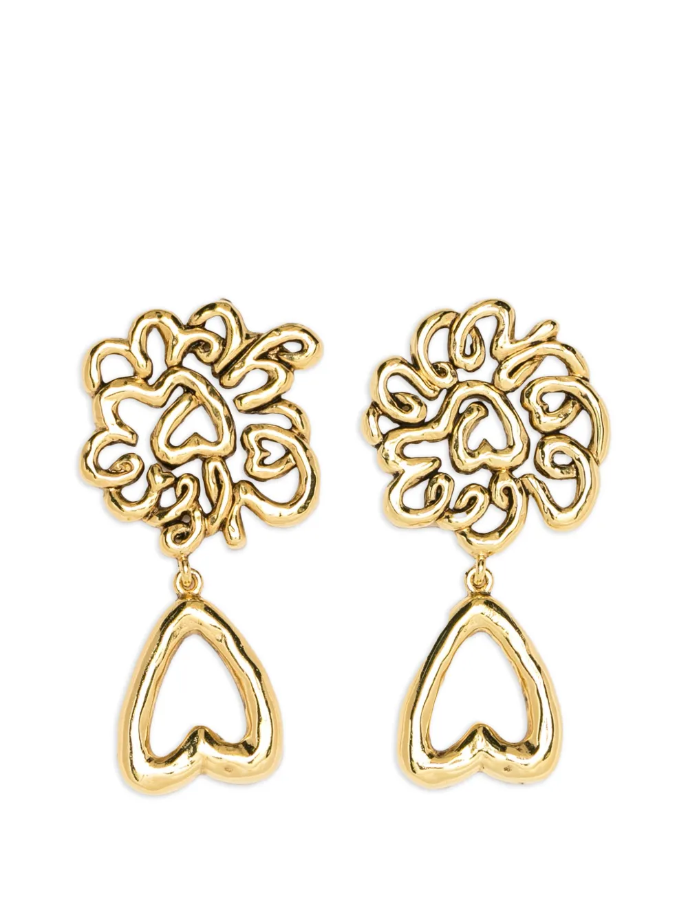 Aurelie Bidermann sweeny heart-detail earrings - Oro