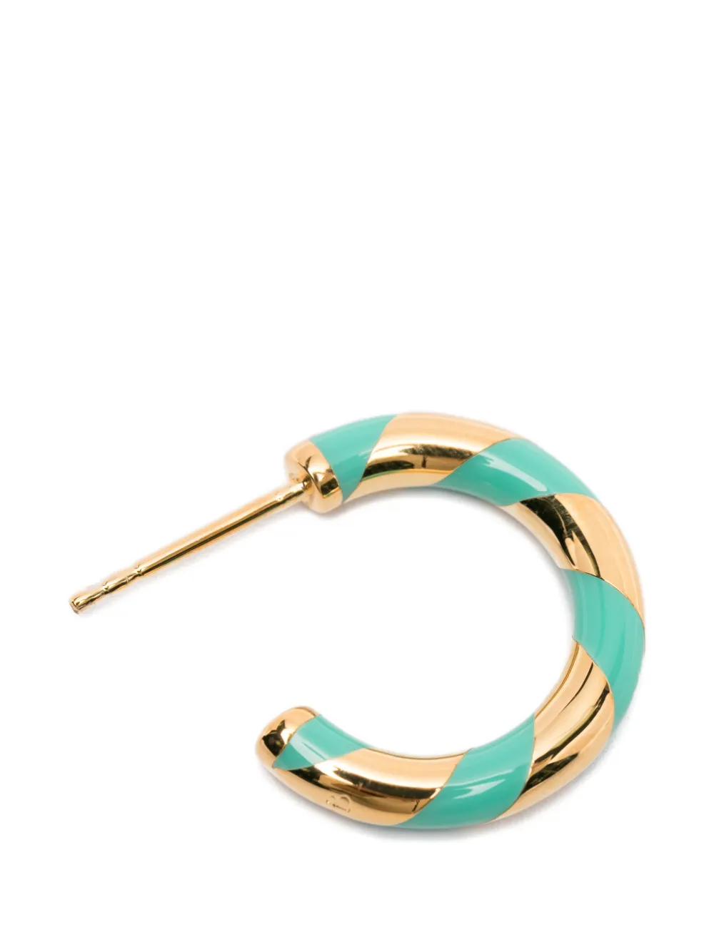  Aurelie Bidermann Positano Striped Hoop Earrings - Gold 