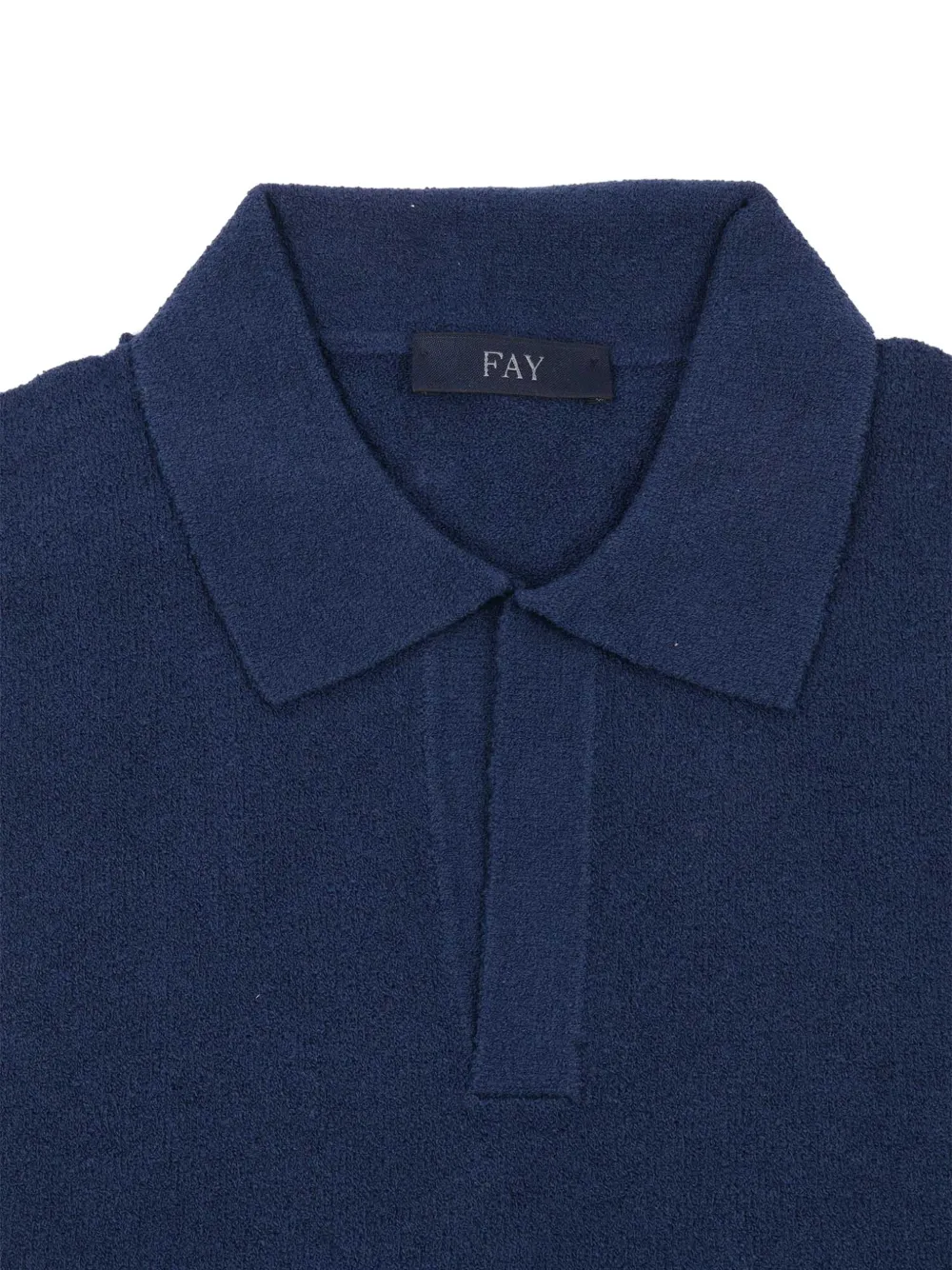 Fay Poloshirt met V-hals Blauw