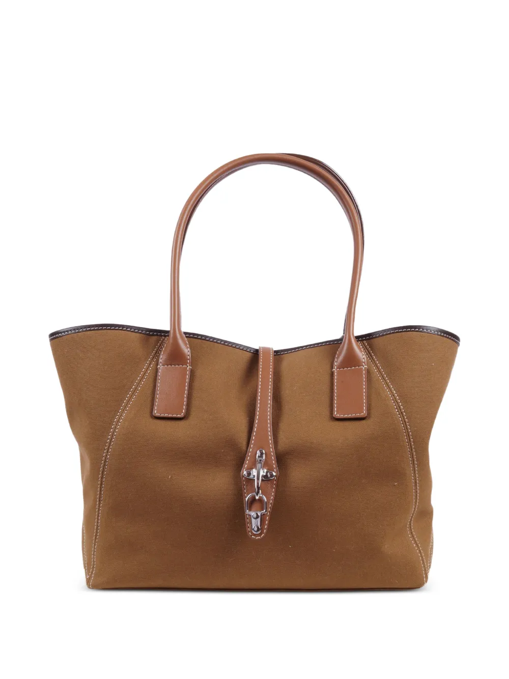 Fay panelled tote bag - Marrone