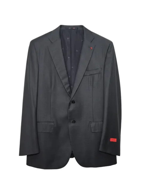 Isaia textured two-button blazer