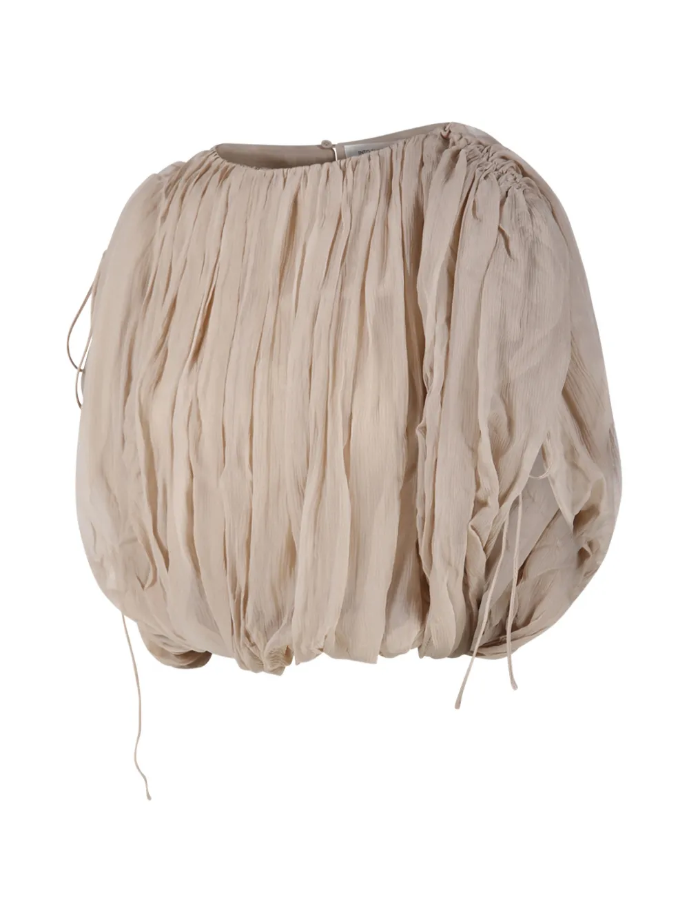  Into The East Draped Blouse - Neutrals 