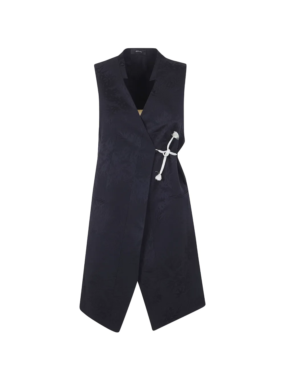 IBRIGU tie-detail sleeveless waistcoat - Blau