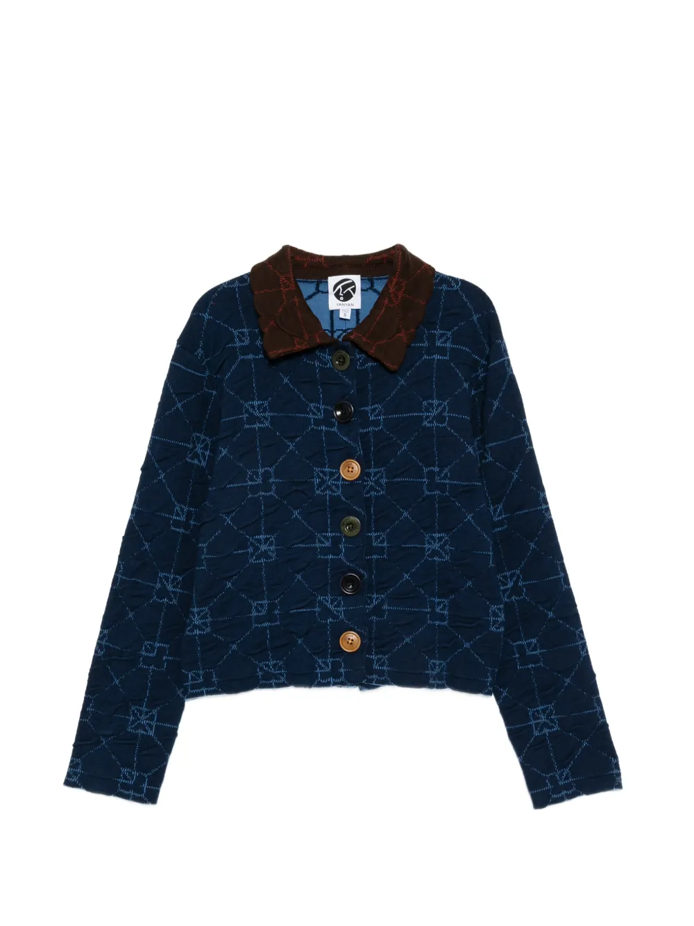 YANYAN KNITS June Shrunken Work Jacket - Blu