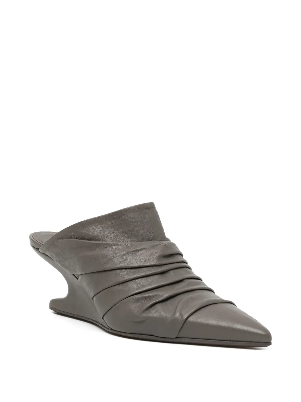 Rick Owens 60 mm Cantilever 6 Sharp Sabot muiltjes Bruin