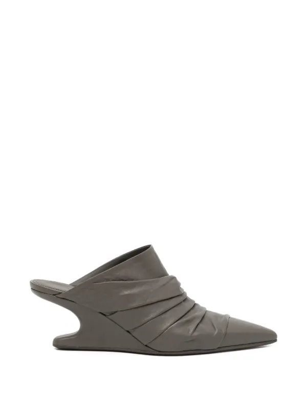 Rick Owens 60mm Cantilever 6 Sharp Sabot Mules in Brown