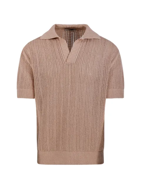 Altea V-neck short-sleeved knitted shirt