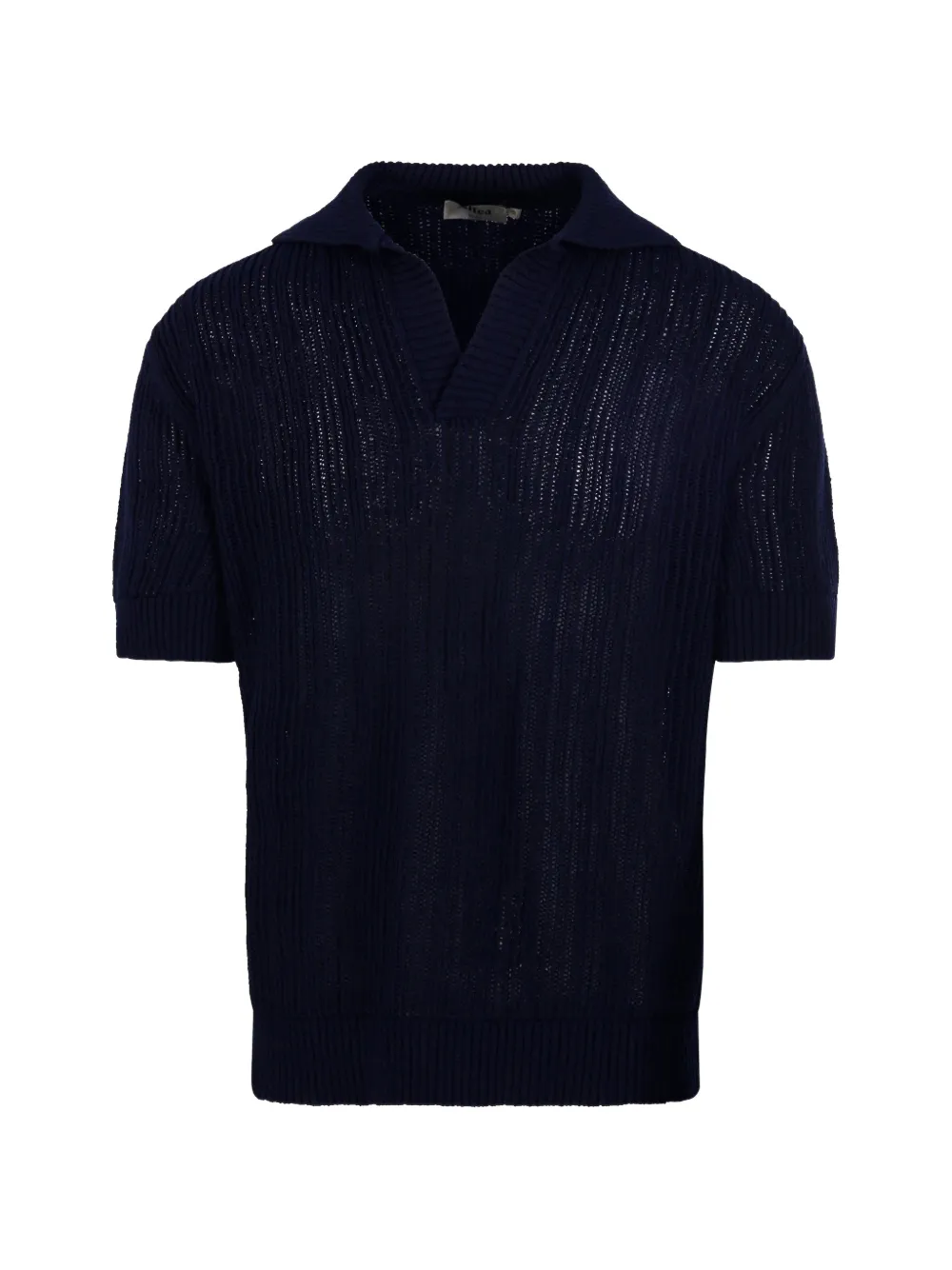 Altea V-neck open-knit T-shirt - Blu