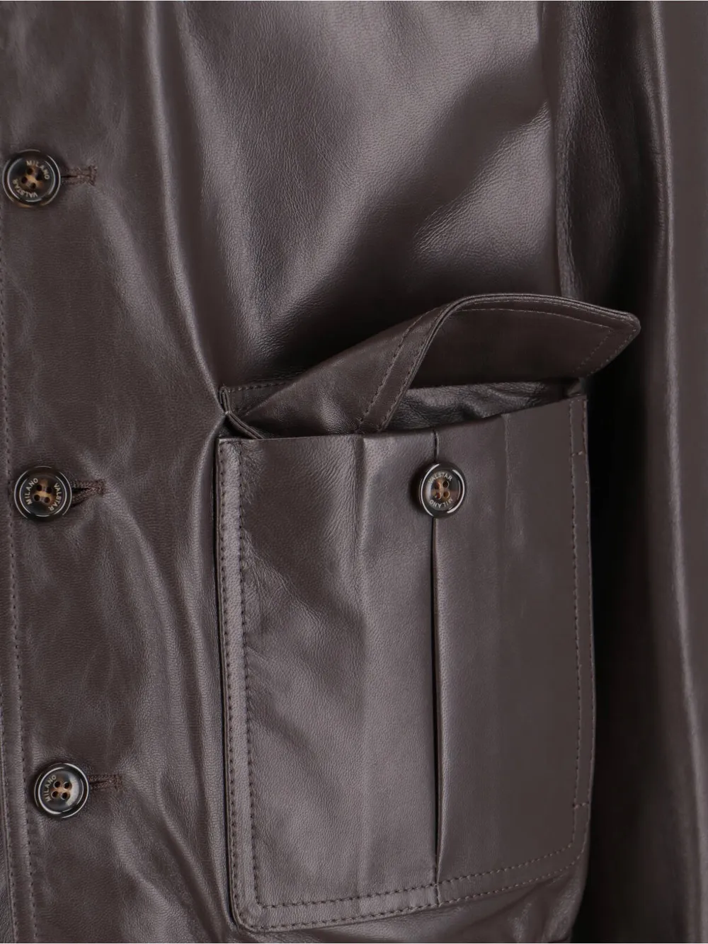  Valstar Buttoned Flap-pocket Jacket - Brown 