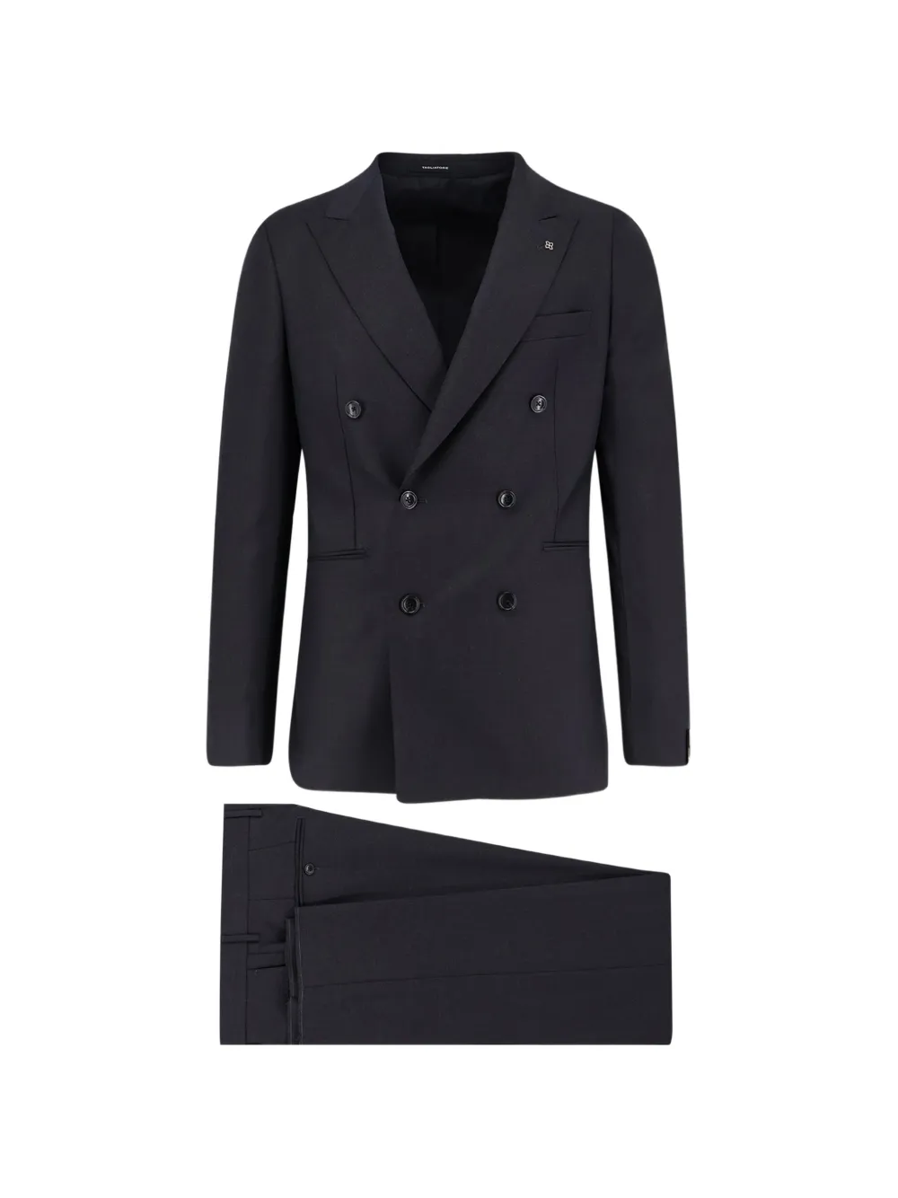 Tagliatore double-breasted brooch suit - Blu