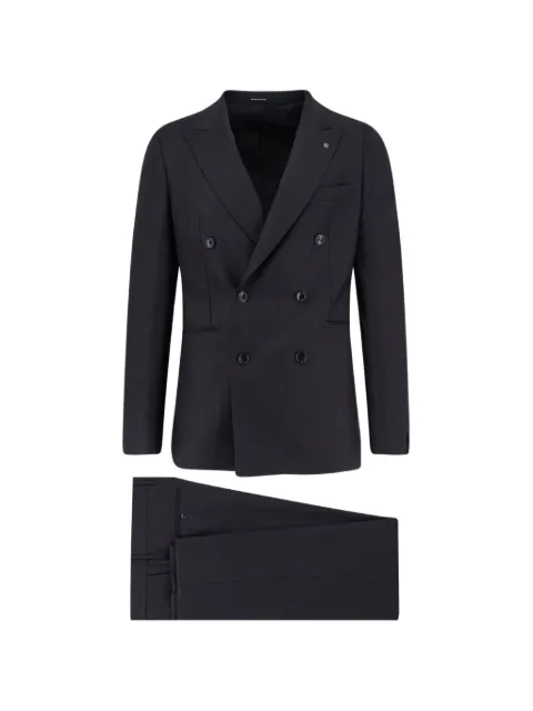 Tagliatore double-breasted brooch suit