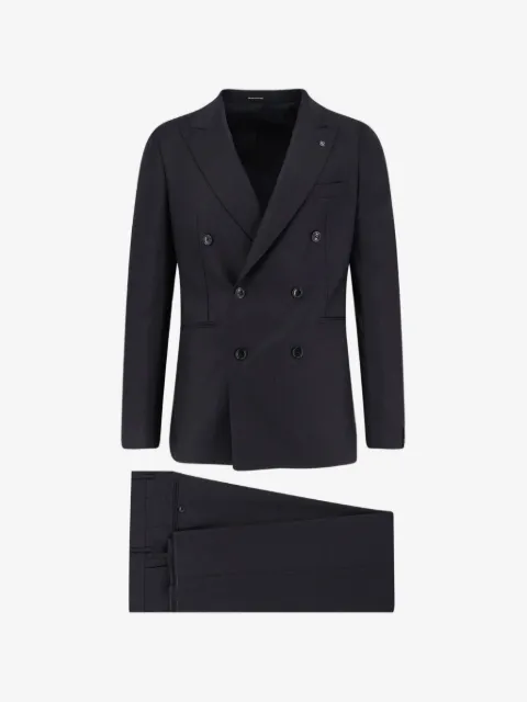 Tagliatore double-breasted brooch suit