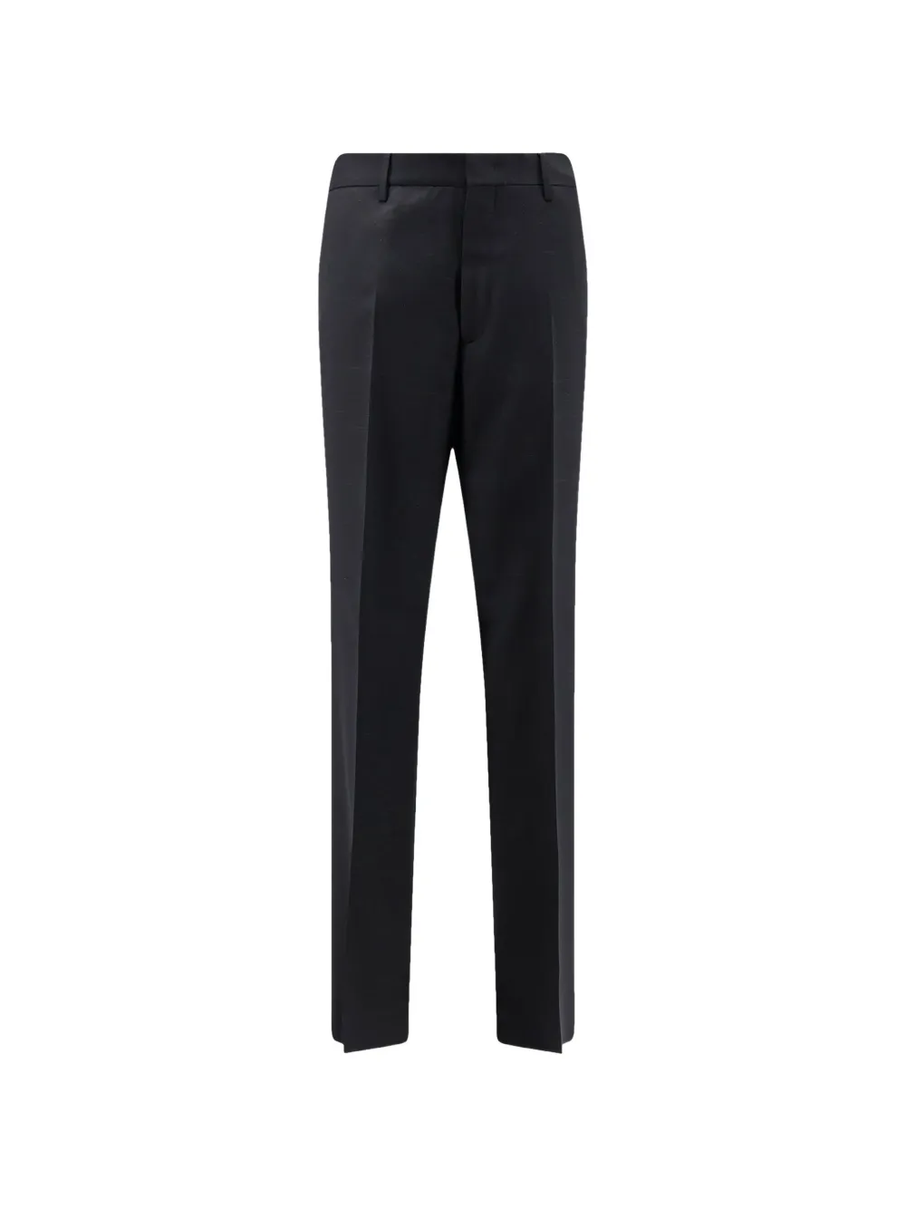 Tagliatore Geplooide broek met slub textuur Zwart