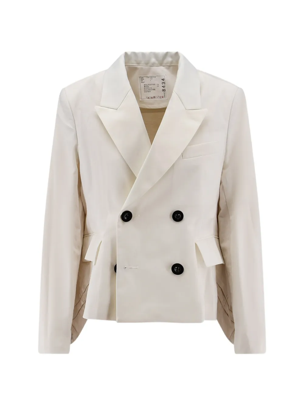 sacai double-breasted jacket - Toni neutri