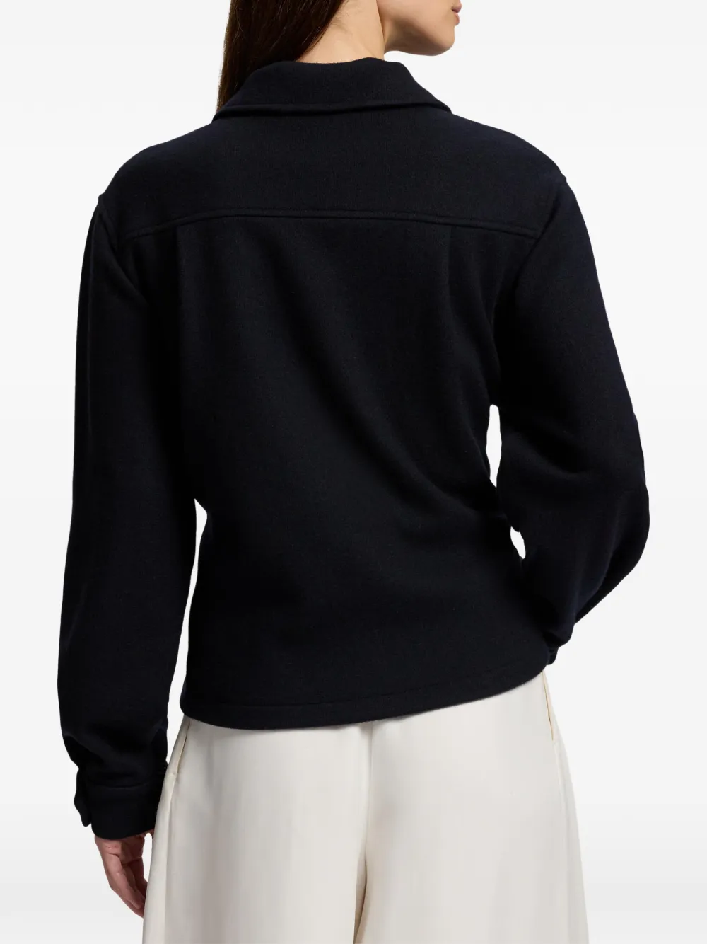 Ralph Lauren Collection Sweater met veters en kraag Blauw