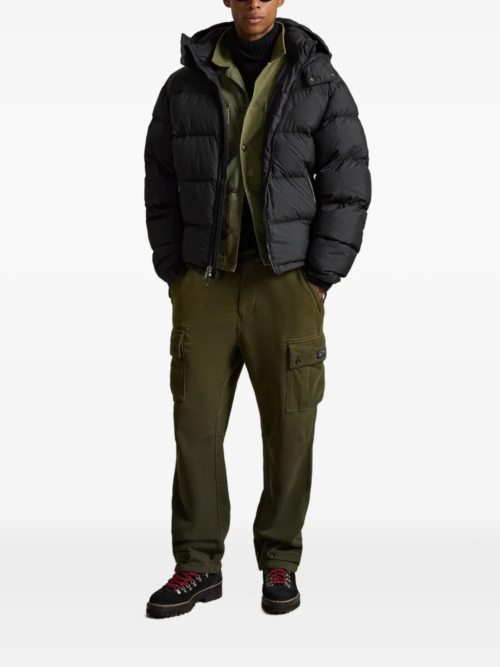 Polo Ralph Lauren Donsjack met capuchon Zwart