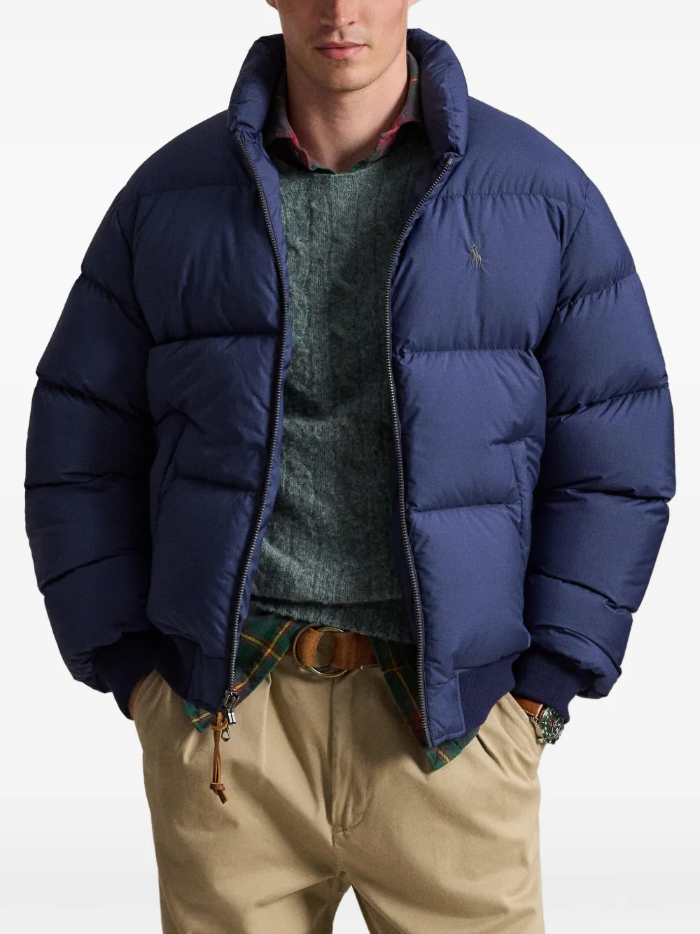 Polo Ralph Lauren Gewatteerd jack met rits Blauw