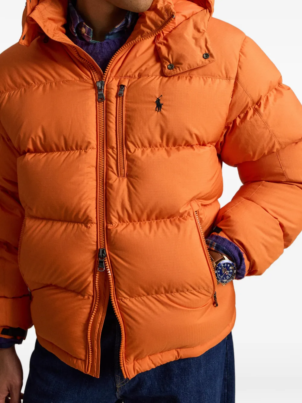 Polo Ralph Lauren Gevoerd jack met capuchon Oranje