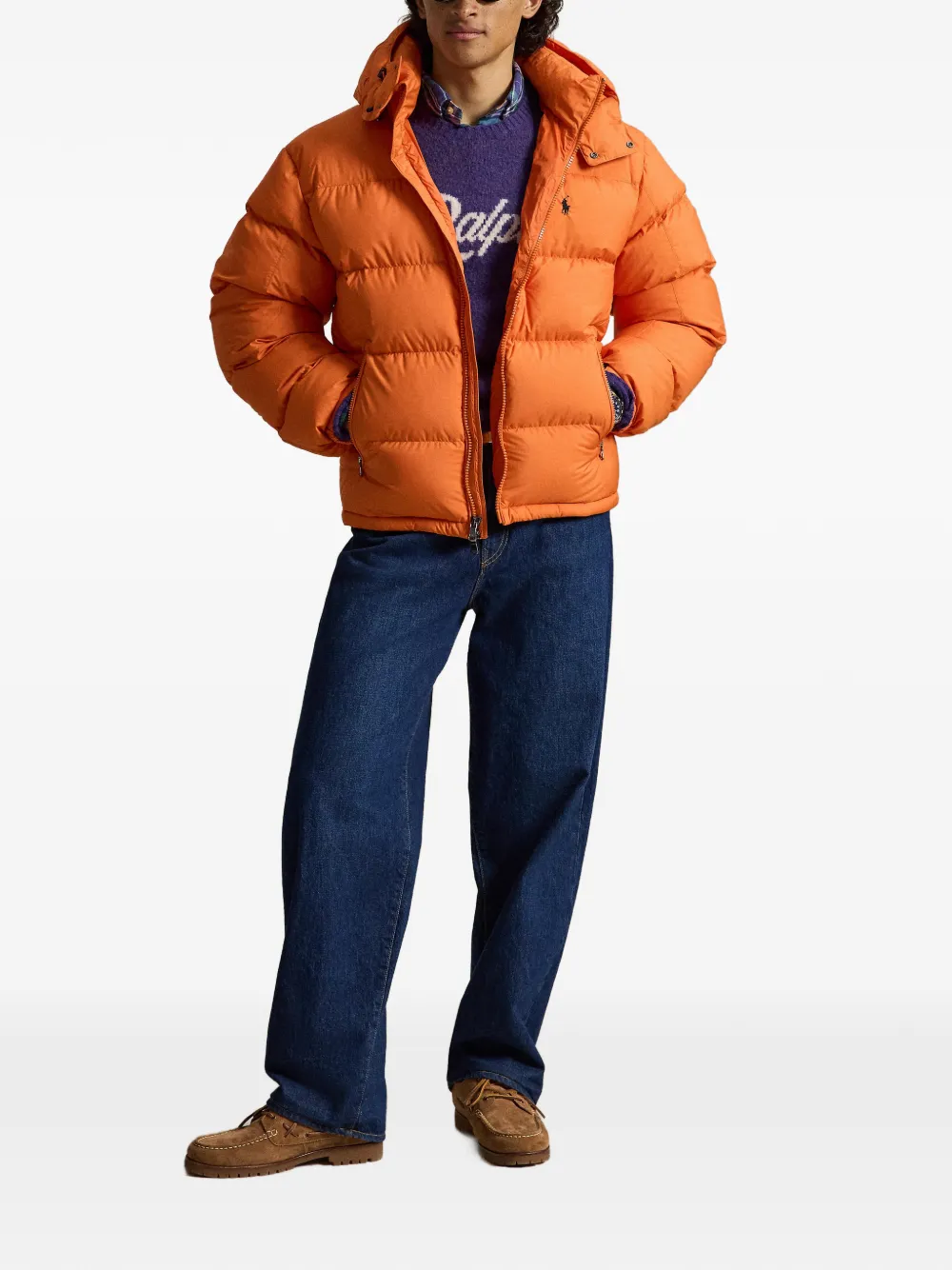 Polo Ralph Lauren Gevoerd jack met capuchon Oranje